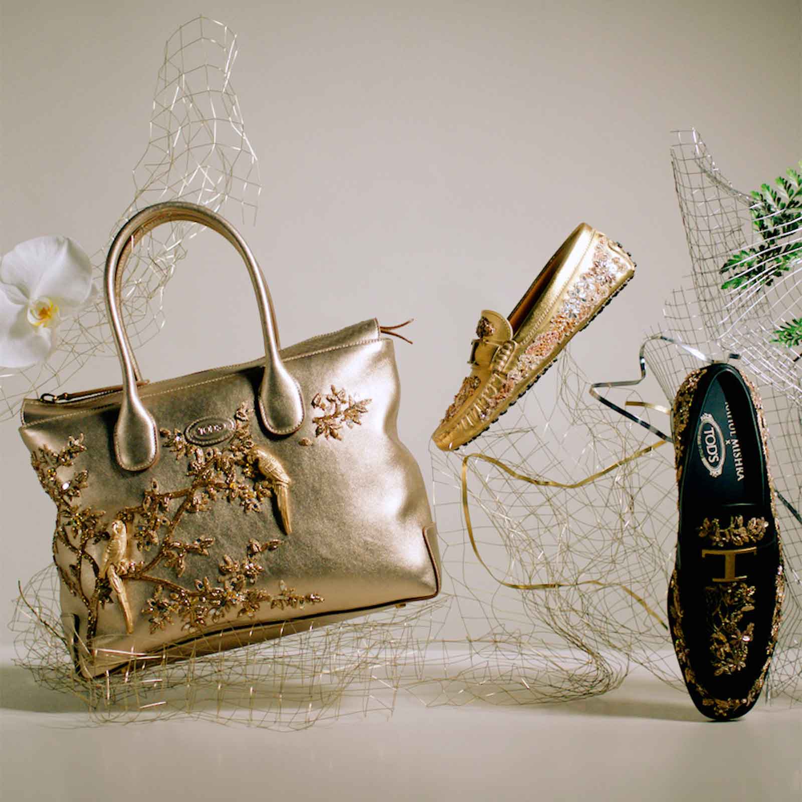 Rahul Mishra Turns Tod's Icons Into Embroidered Pieces of Art
